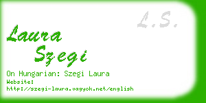 laura szegi business card